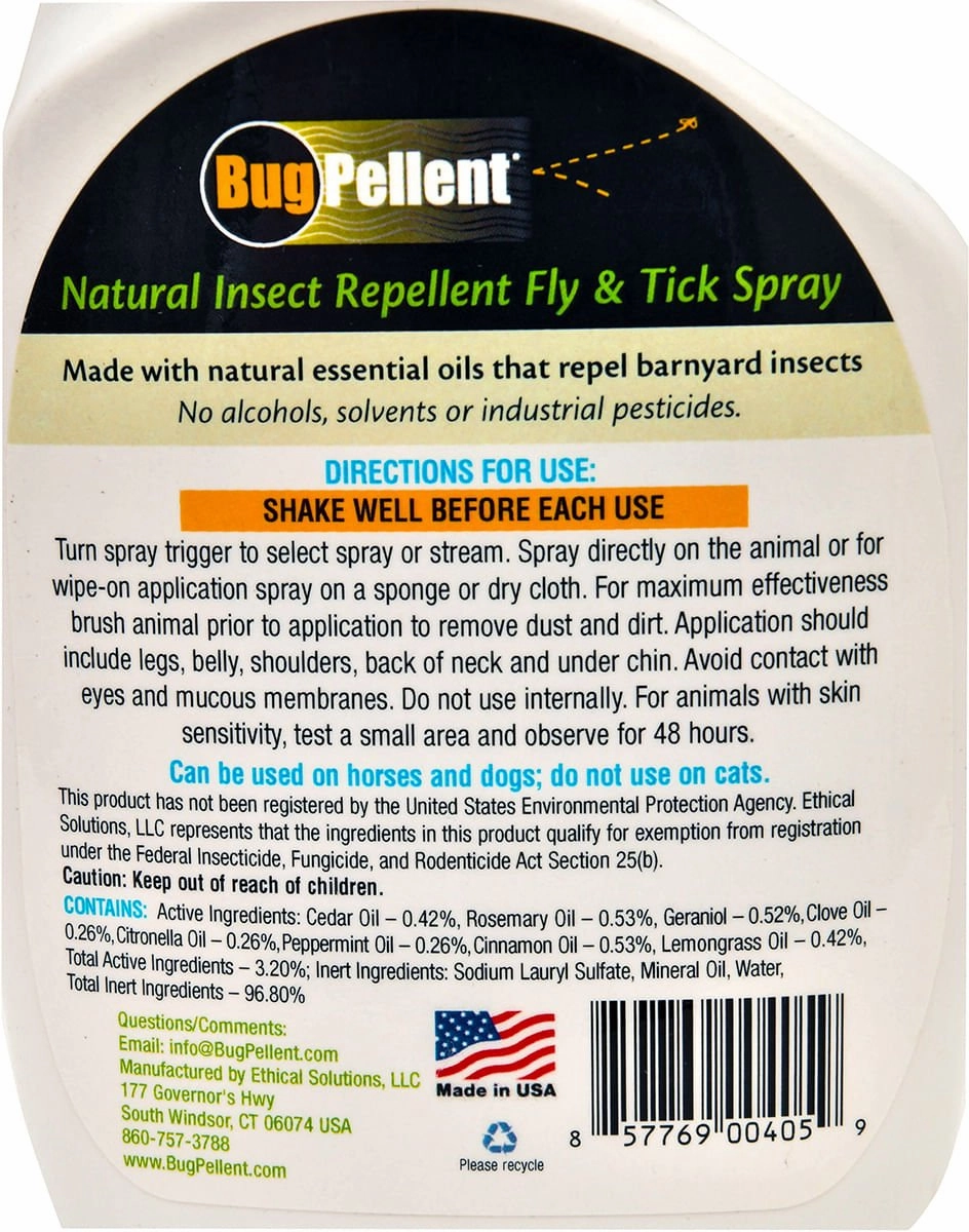 BugPellent Fly & Tick Spray, 32 oz