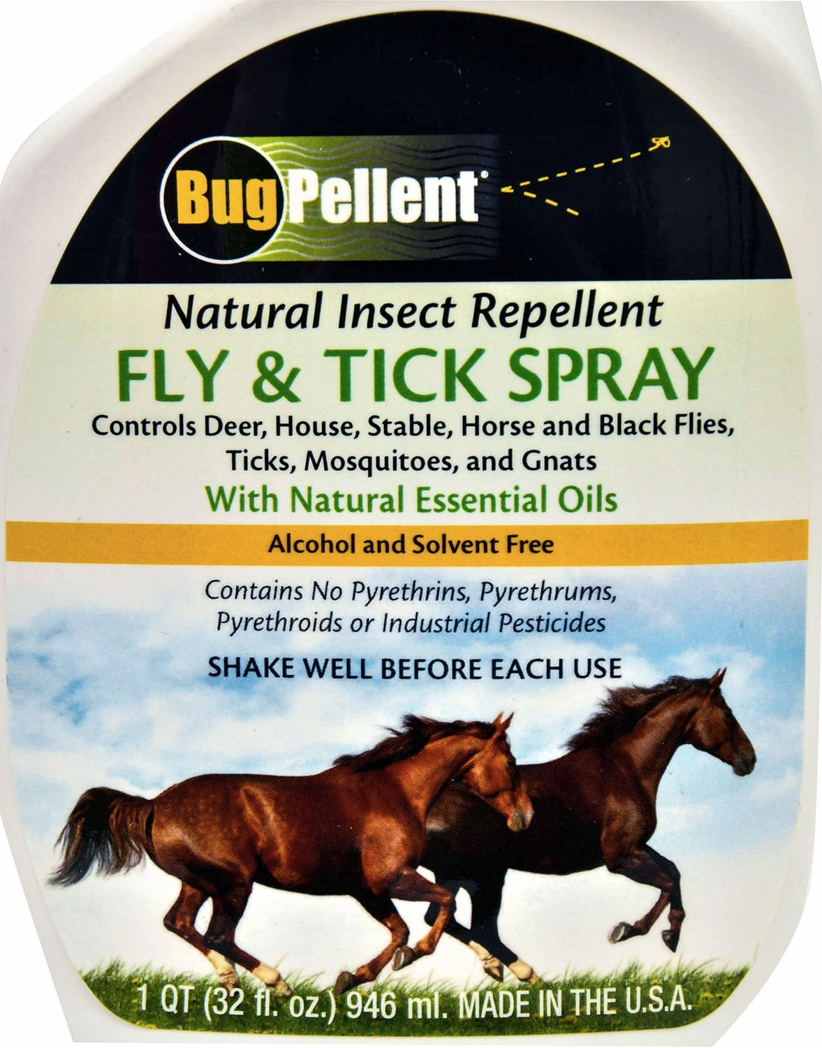 BugPellent Fly & Tick Spray, 32 oz