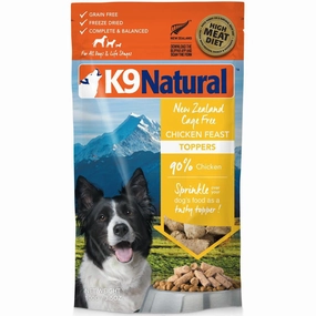 BUNDLE DEAL: K9 Natural Chicken Feast Grain-Free Freeze-Dried Raw Dog Food Topper 100g
