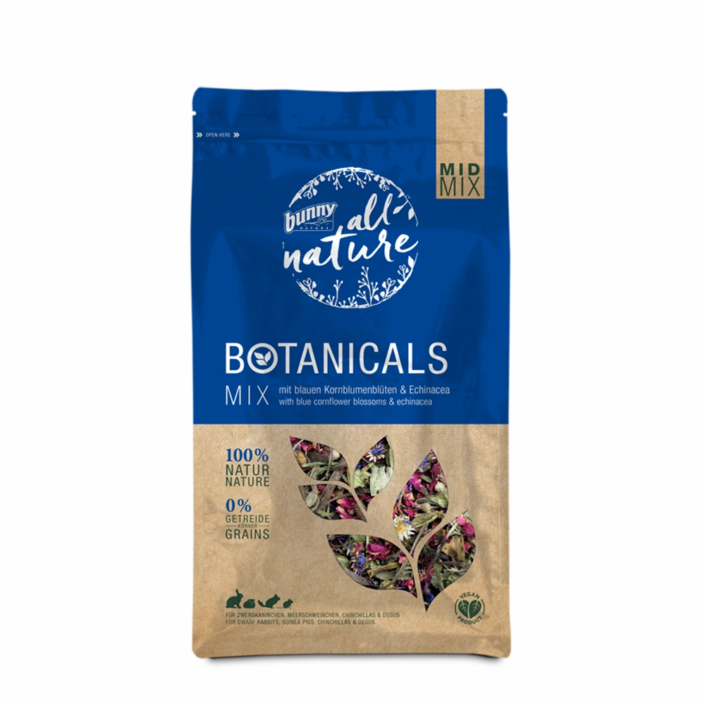 Bunny Nature Botanicals Mid Mix Blue Cornflower Blossoms & Echinacea 120g