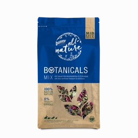 Bunny Nature Botanicals Mid Mix Blue Cornflower Blossoms & Echinacea 120g