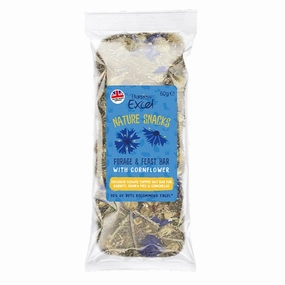 Burgess Excel Nature Snacks Forage & Feast Bar with Cornflower 60g