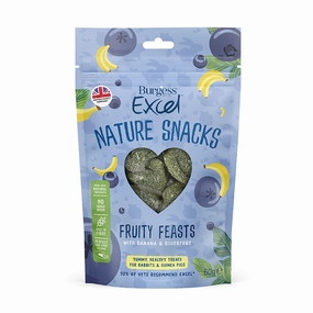 Burgess Excel Nature Snacks Fruity Feasts with Banana & Blueberry 60g