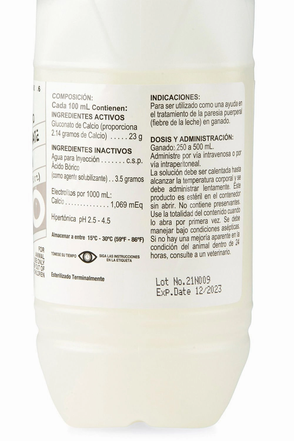Calcium Gluconate 23% Solution, 500 mL