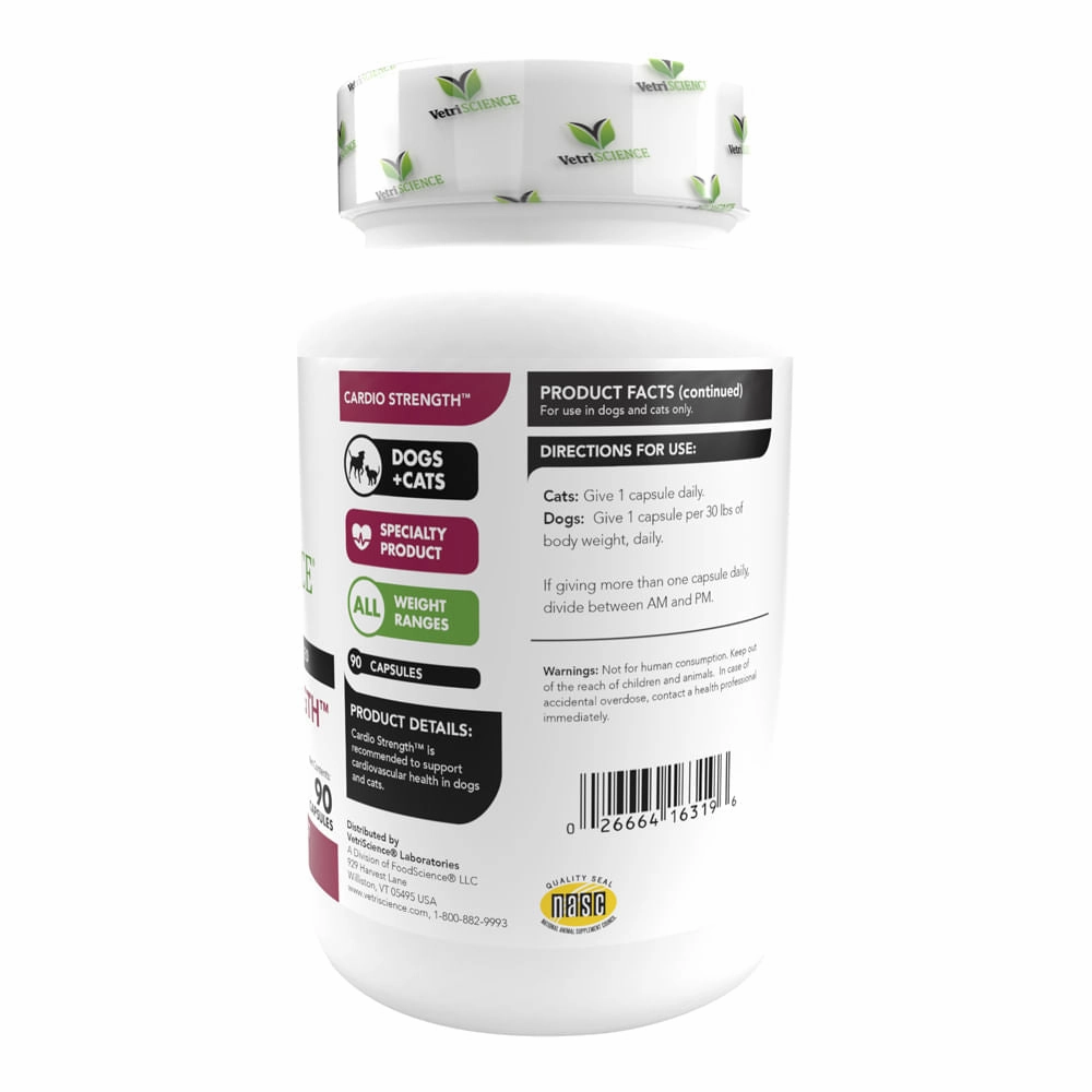 Cardio-Strength Heart Support Formula for Cats & Dogs, 90 Caps