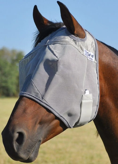 Cashel Crusader Standard Fly Mask without Ears, Gray