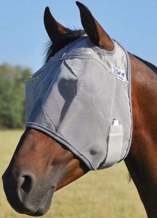 Cashel Crusader Standard Fly Mask without Ears, Gray