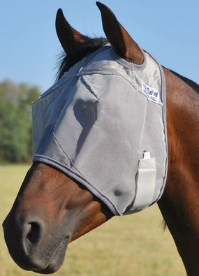 Cashel Crusader Standard Fly Mask without Ears, Gray