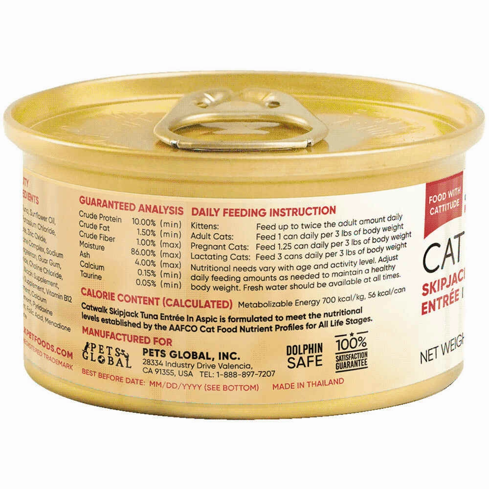 Catwalk Skipjack Tuna Entree In Aspic Canned Cat Food 80g