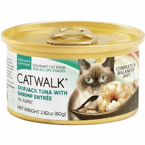 Catwalk Skipjack Tuna with Shrimp Entree In Aspic Canned Cat Food 80g