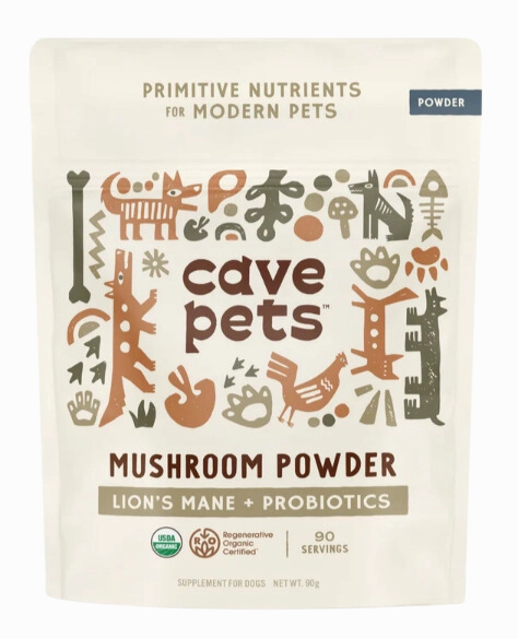 Cave Pets Lion's Mane   Probiotics Mushroom Powder 90g Pouch