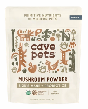 Cave Pets Lion's Mane   Probiotics Mushroom Powder 90g Pouch