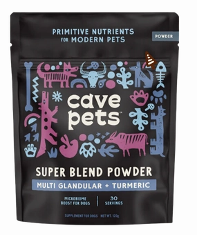 Cave Pets Multi Glandular   Turmeric Super Blend Powder 120g Pouch