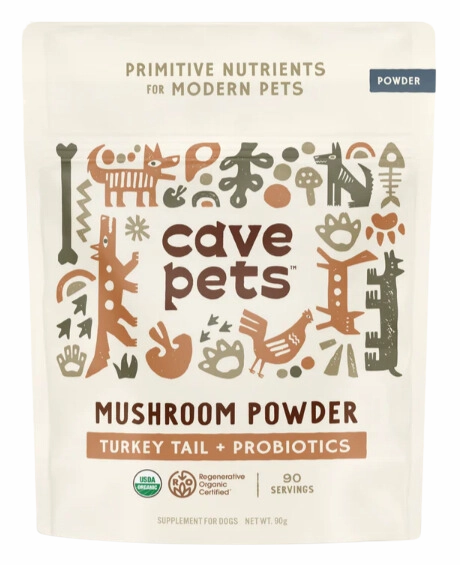 Cave Pets Turkey Tail  Probiotics Mushroom Powder 90g Pouch