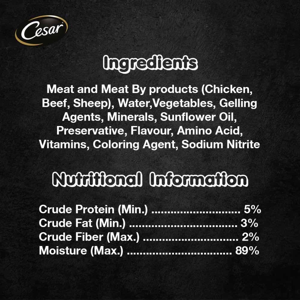 Cesar Chicken & Vegetables Pate Tray Dog Food 100g