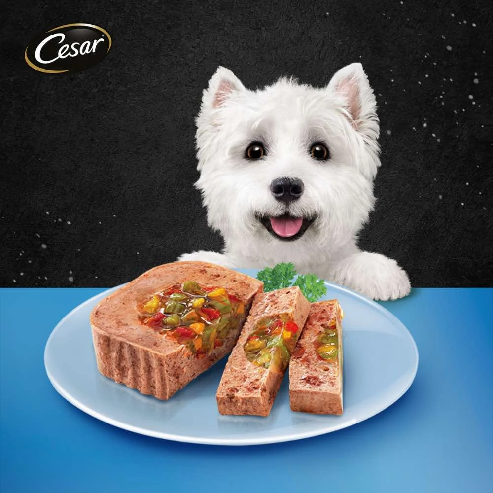 Cesar Chicken & Vegetables Pate Tray Dog Food 100g