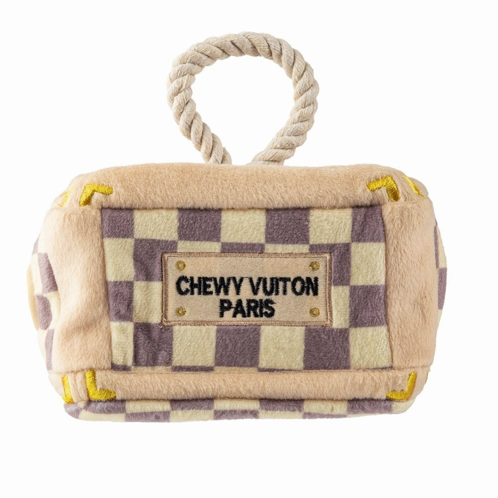 Checker Chewy Vuiton Trunk Interactive Toy