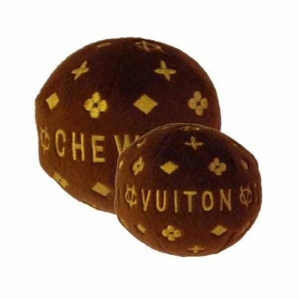 Chewy Vuiton Ball Dog Toy