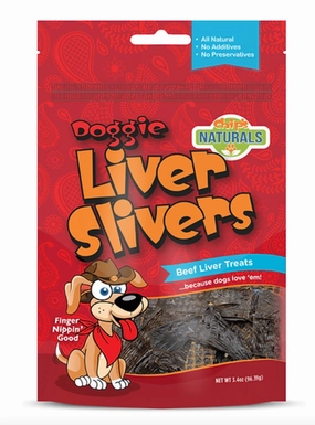 Chip's Naturals Doggie Liver Slivers 3.4oz Bag