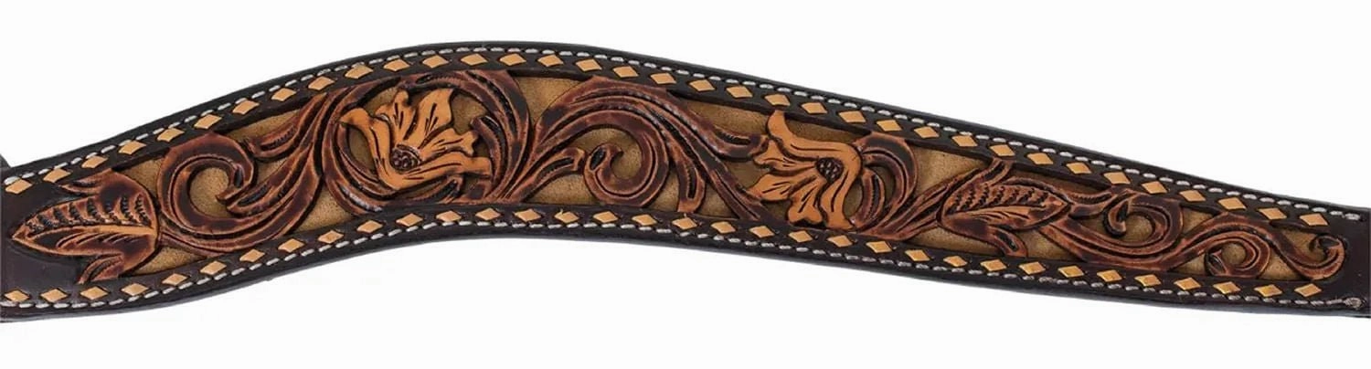 Circle Y Dusty Floral Breast Collar, Full