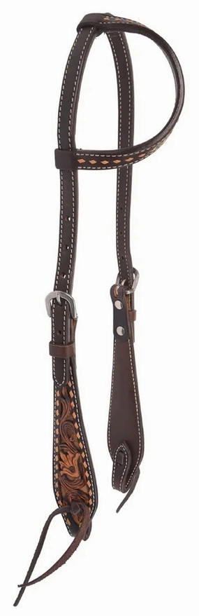 Circle Y Dusty Floral One Ear Headstall, Full