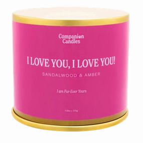 Companion Candles 11.8oz Candle - I Love You, I Love You! (Sandalwood/Amber)