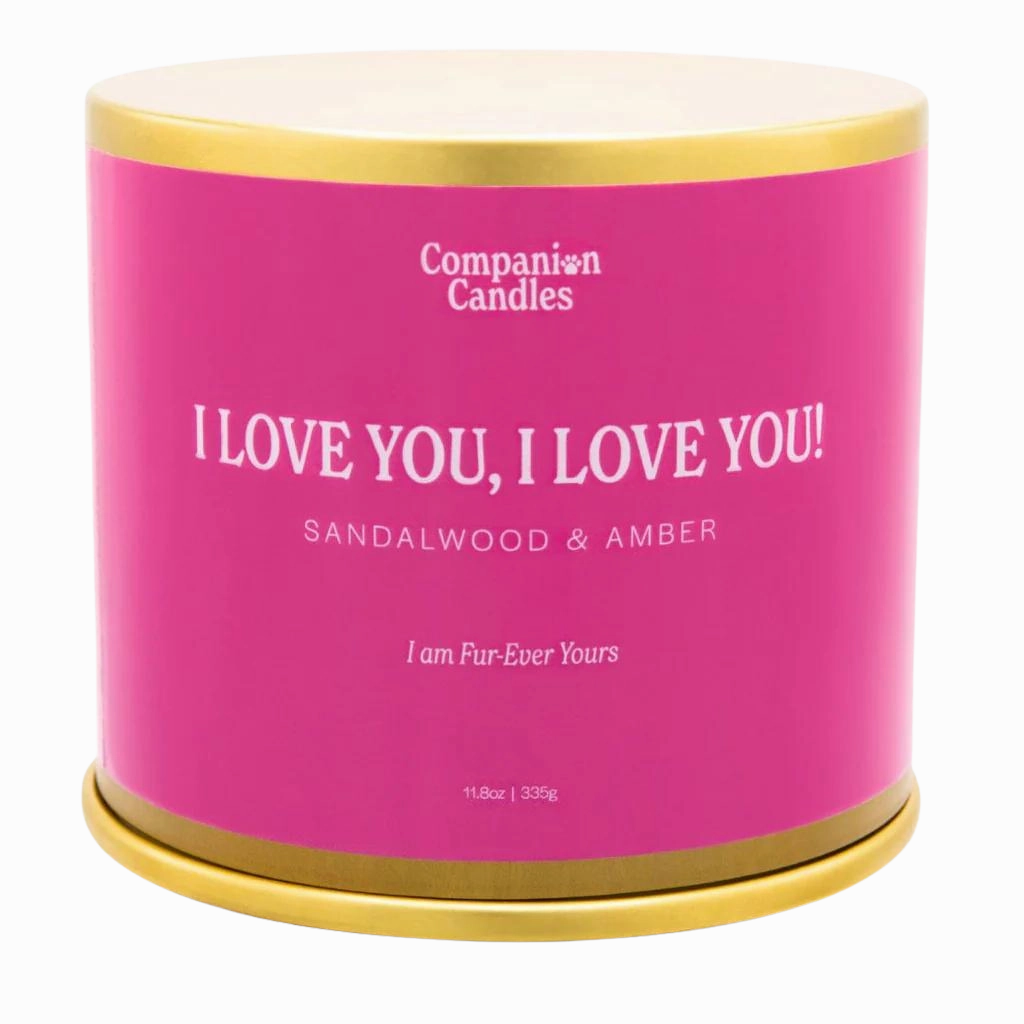 Companion Candles 11.8oz Candle - I Love You, I Love You! (Sandalwood/Amber)