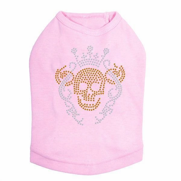 Crown Skull Rhinestone Dog Tank