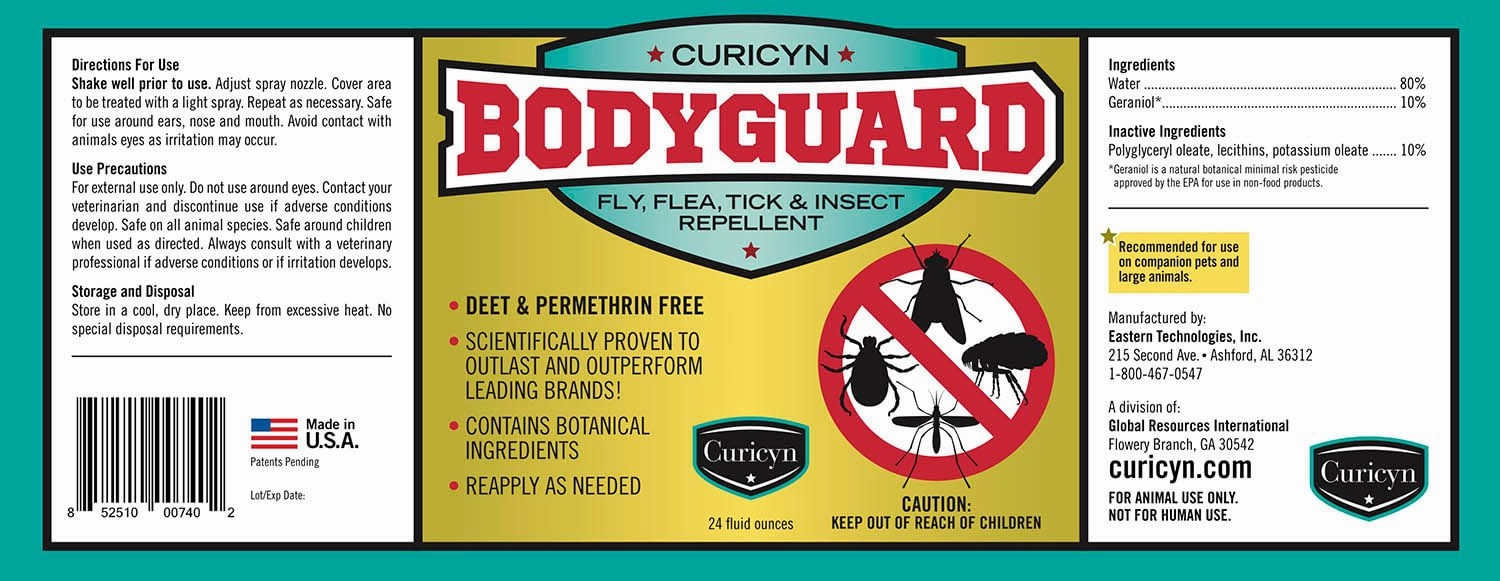 Curicyn's Bodyguard Fly, Flea, Tick and Insect Repellent