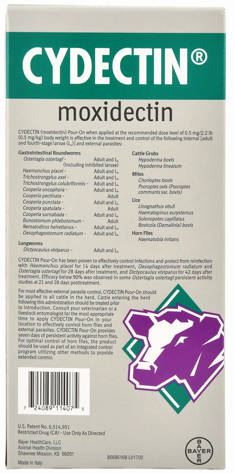 Cydectin Pour On Cattle Wormer