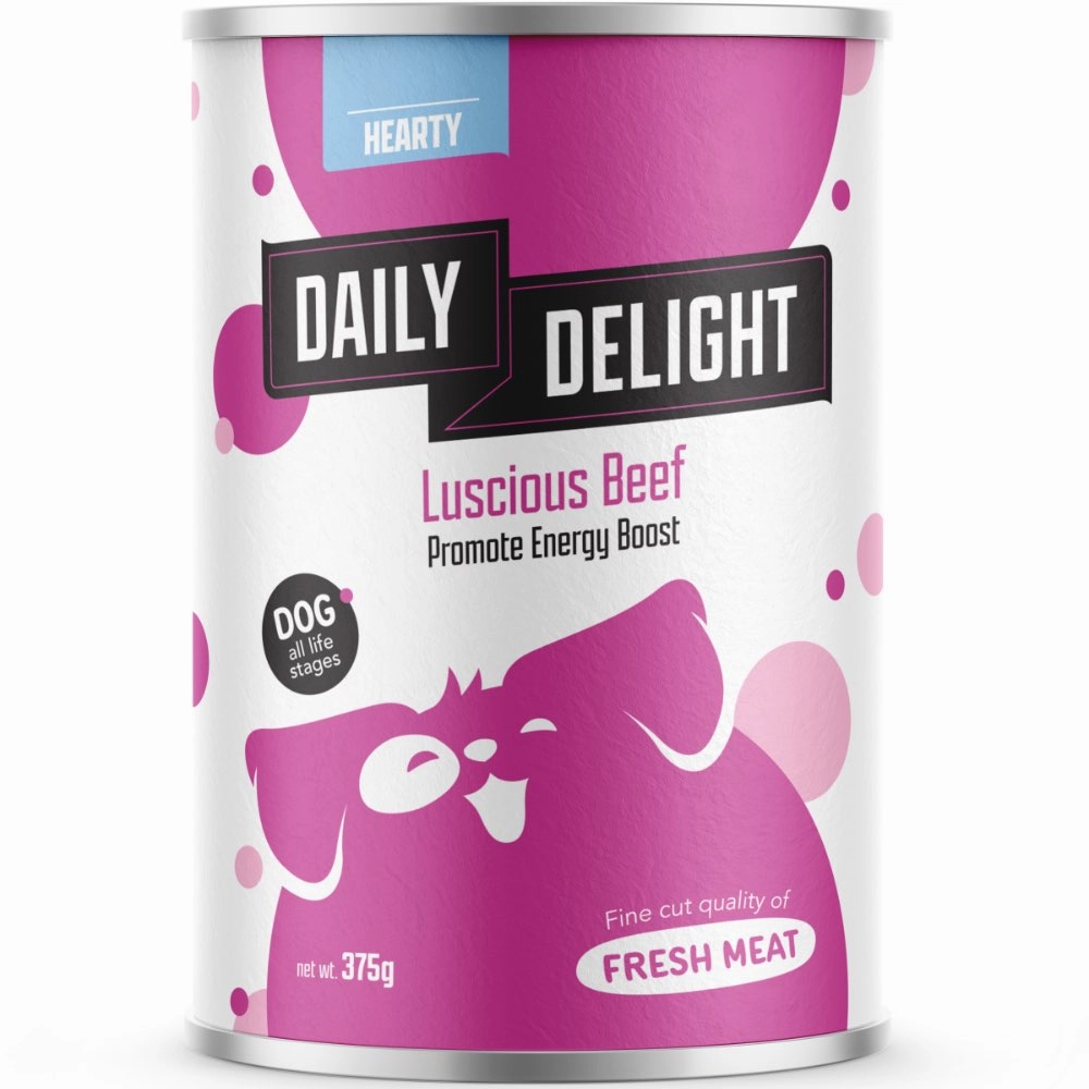 Daily Delight Luscious Beef Canned Dog Food 375g