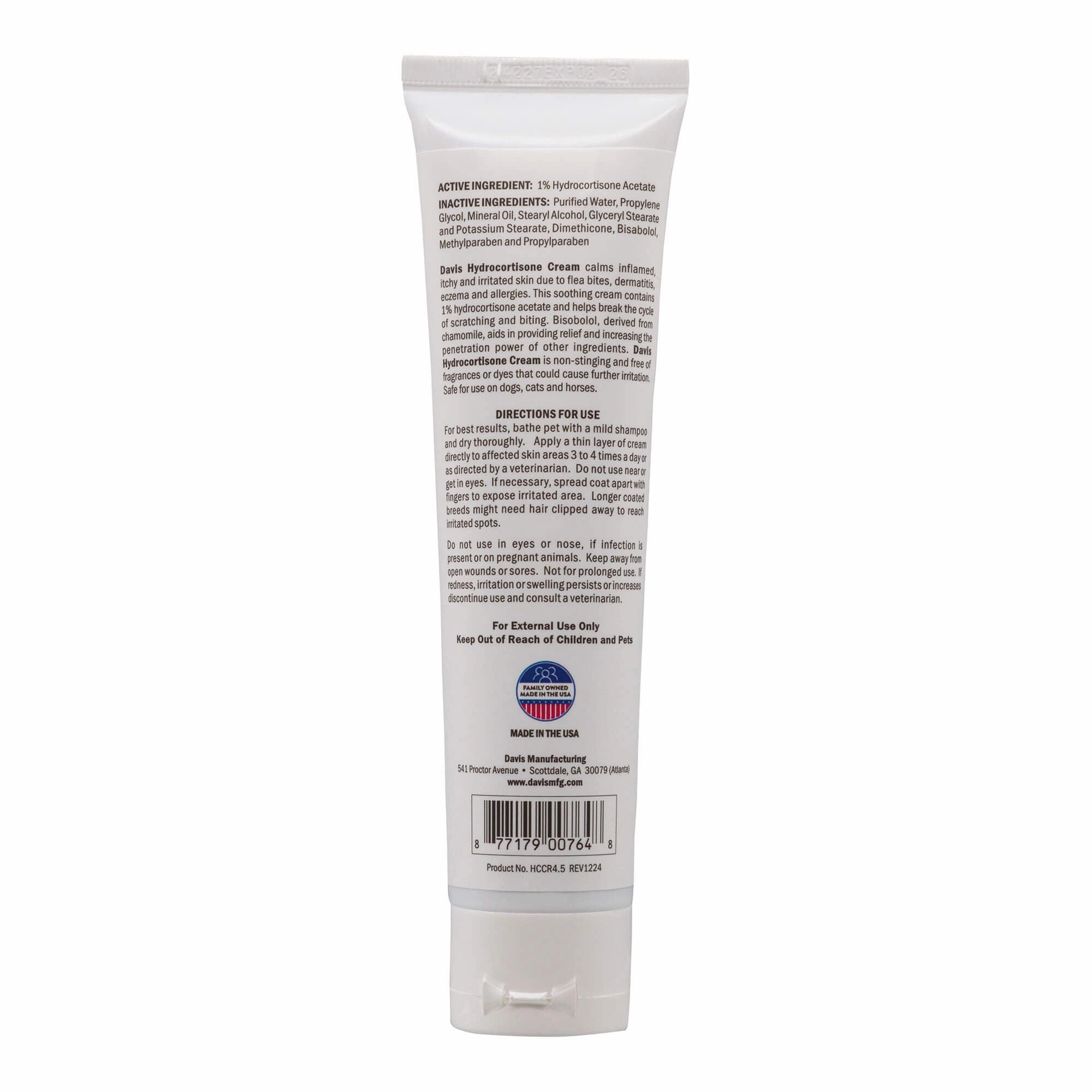 Davis Hydrocortisone Cream, 4.5 oz