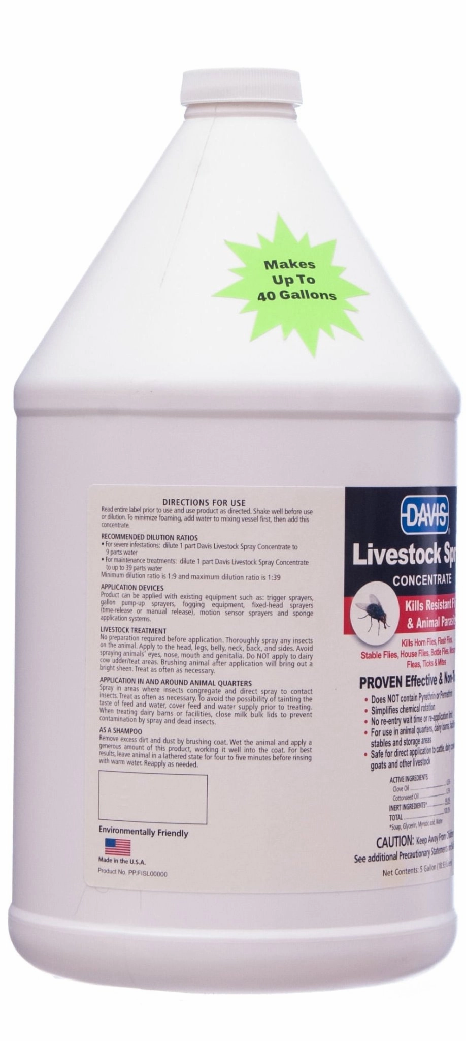Davis Livestock Fly Spray, Concentrate, Gallon