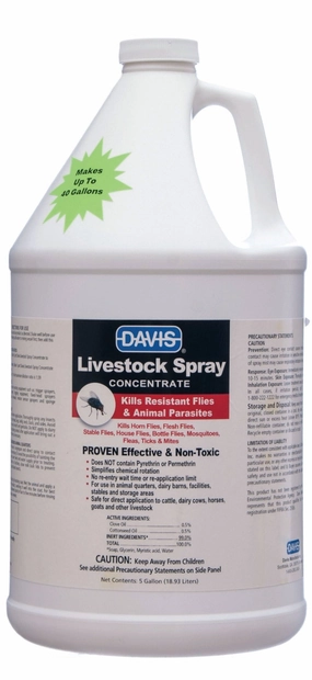 Davis Livestock Fly Spray, Concentrate, Gallon