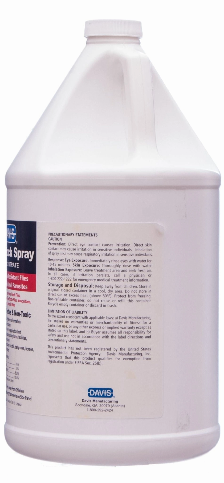 Davis Livestock Fly Spray, Concentrate, Gallon