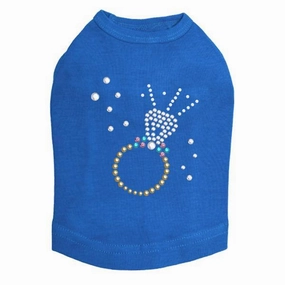 Diamond Ring Rhinestone Dog Tank
