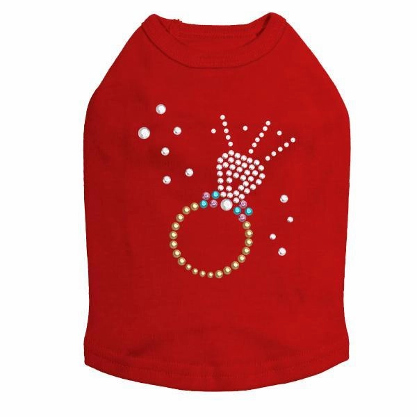 Diamond Ring Rhinestone Dog Tank