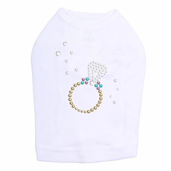 Diamond Ring Rhinestone Dog Tank