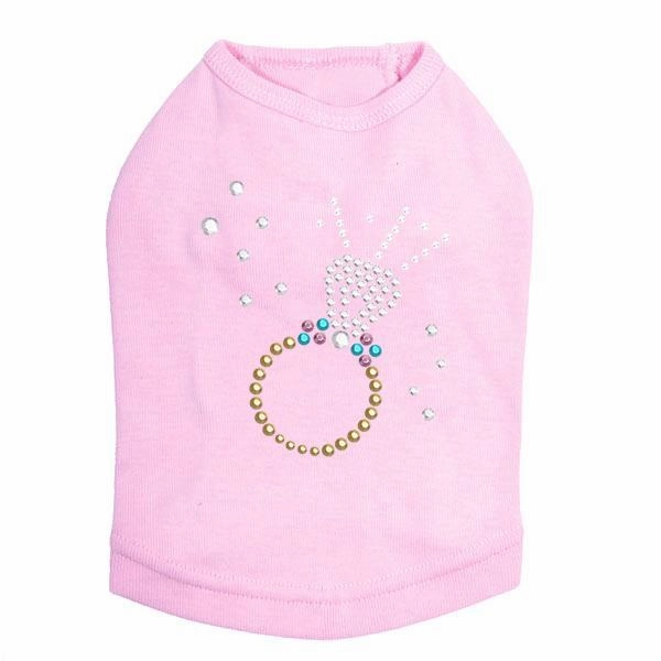 Diamond Ring Rhinestone Dog Tank