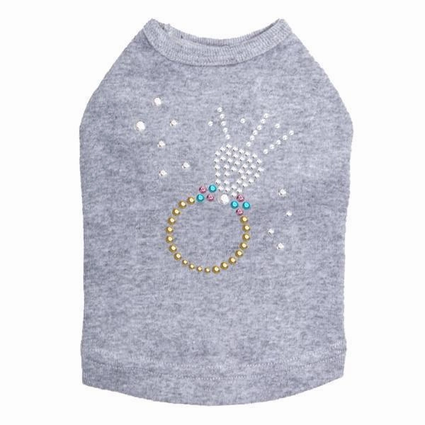 Diamond Ring Rhinestone Dog Tank