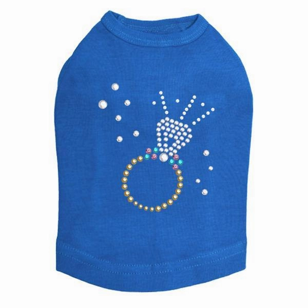 Diamond Ring Rhinestone Dog Tank