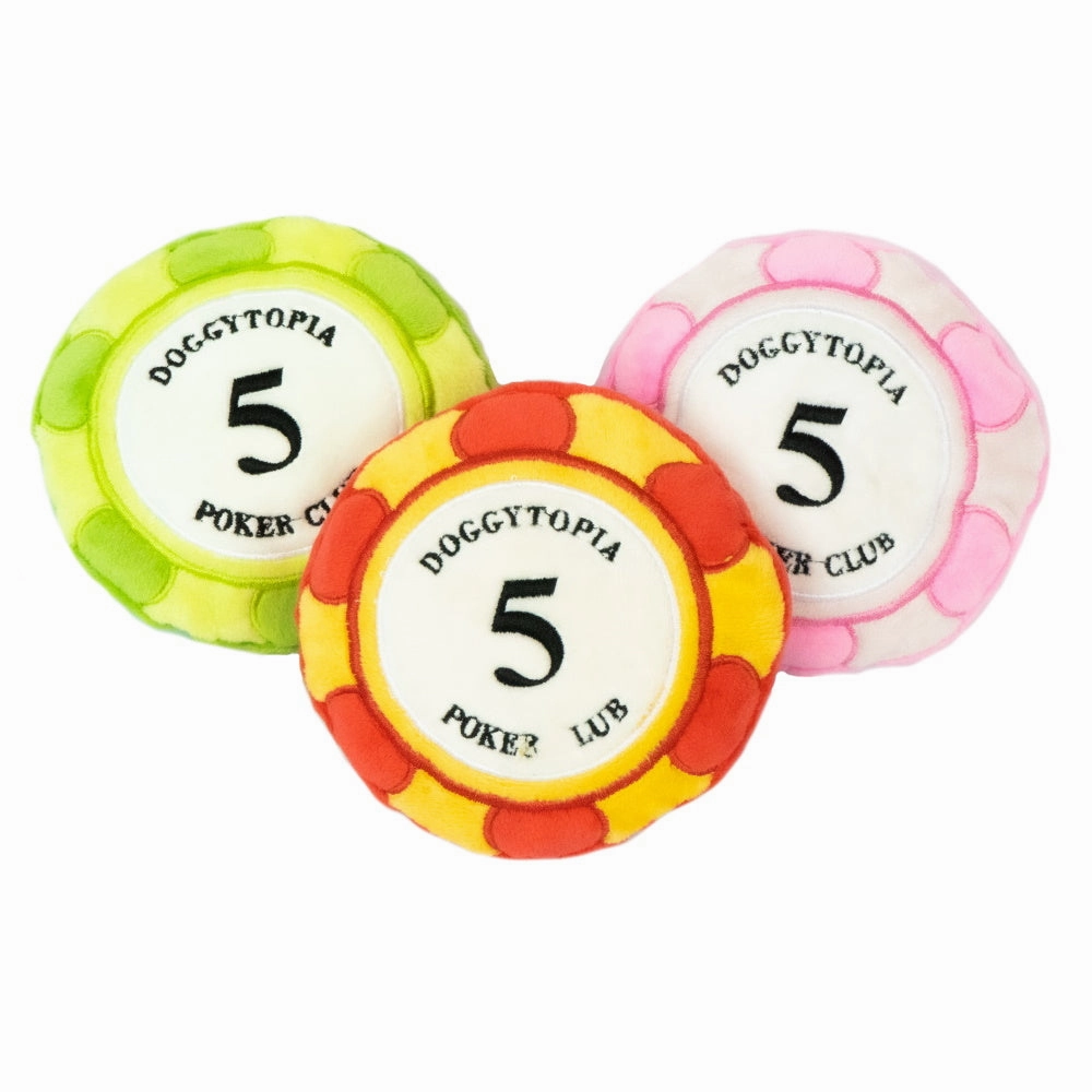 DoggyTopia Poker Club - Poker Chips Dog Toy Green