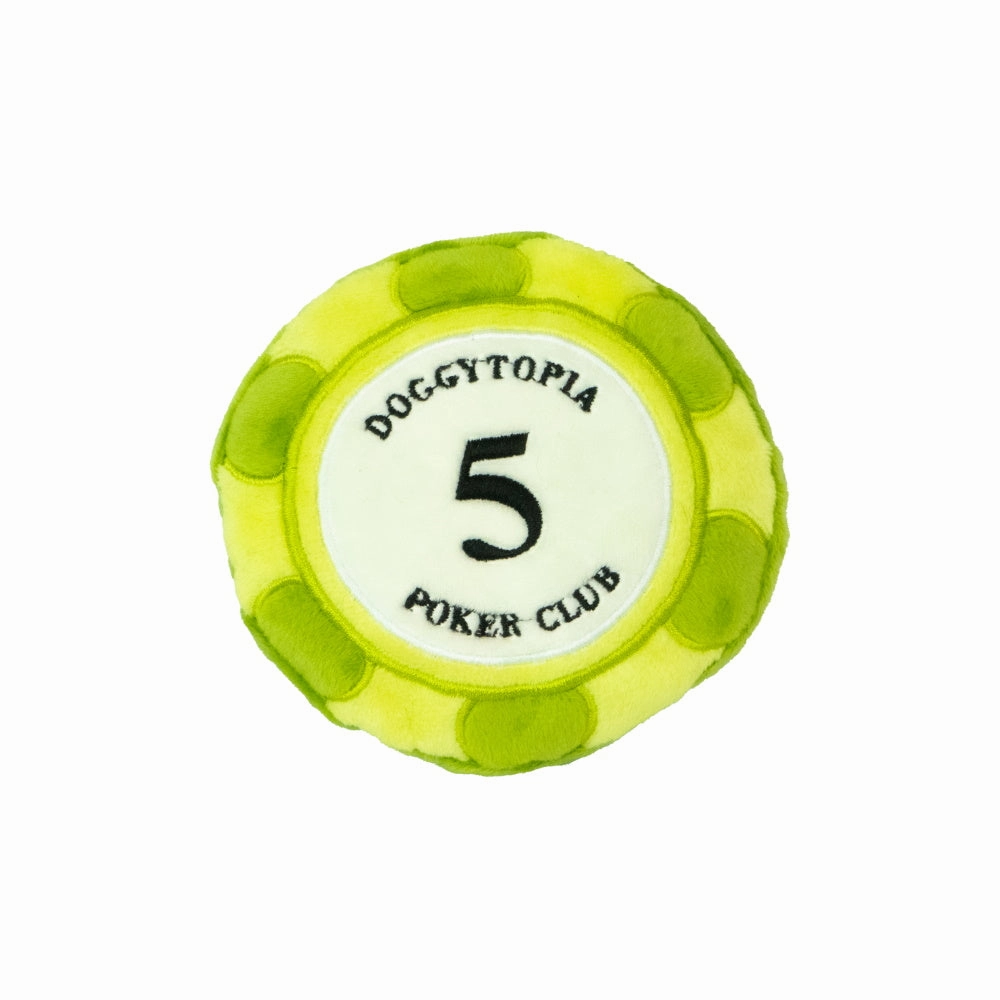 DoggyTopia Poker Club - Poker Chips Dog Toy Green