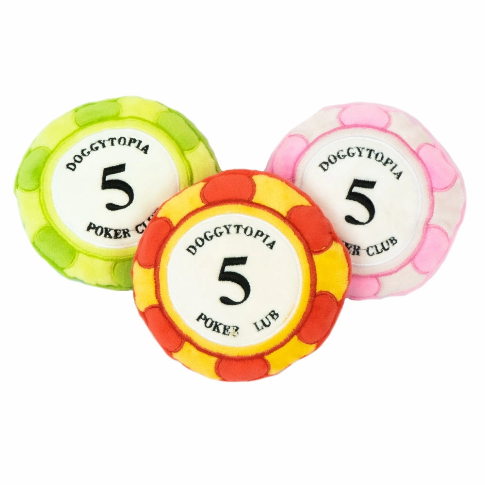DoggyTopia Poker Club - Poker Chips Dog Toy Pink