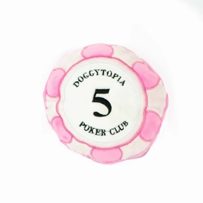 DoggyTopia Poker Club - Poker Chips Dog Toy Pink
