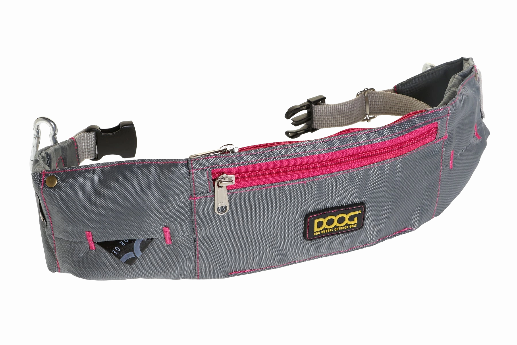 DOOG Walkie Belt - Grey W/ Pink
