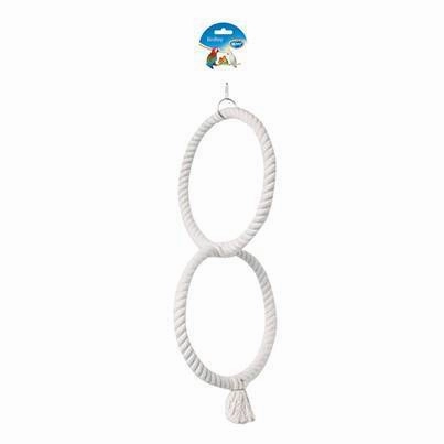 Duvo Birdtoy Parrot Toy 2 White Rings 50cm