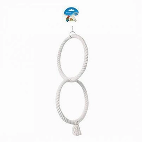 Duvo Birdtoy Parrot Toy 2 White Rings 50cm