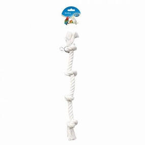 Duvo Birdtoy White Rope 6 Knots 74cm