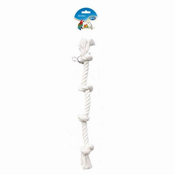 Duvo Birdtoy White Rope 6 Knots 74cm
